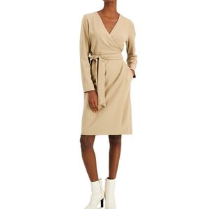 Alfani Long Sleeve Belted Wrap Dress